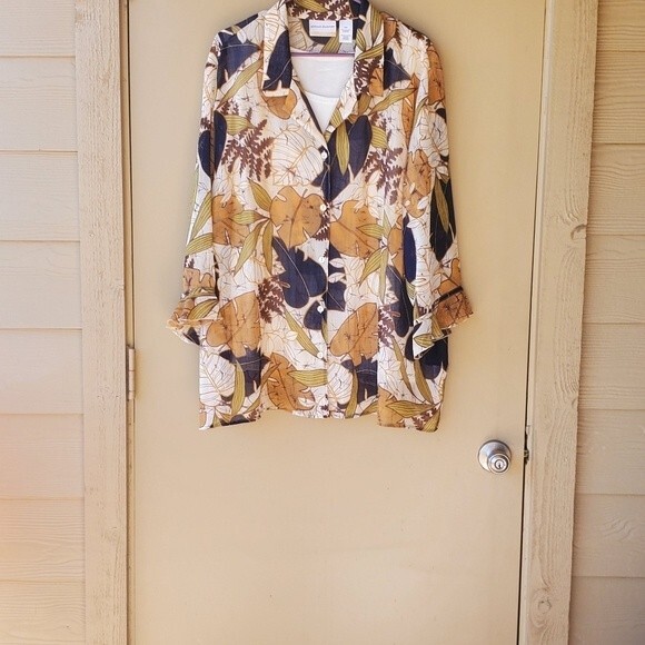 Womens Alfred Dunner Tropical Floral Blouse size 24 w - Picture 1 of 9